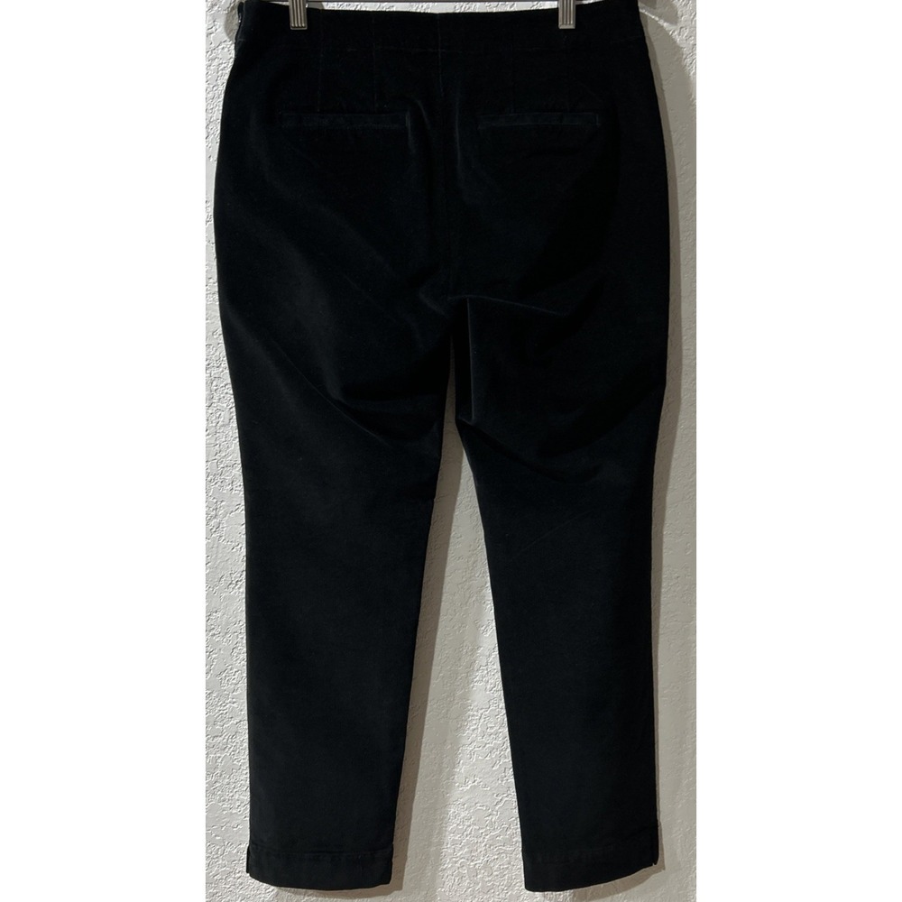 J.Jill Stretch Corduroy Pants 8‎ Side Zip Mid Rise Cotton Fine Wale Cotton Black